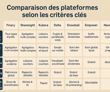 Comparaison des plateformes selon les critères clés
